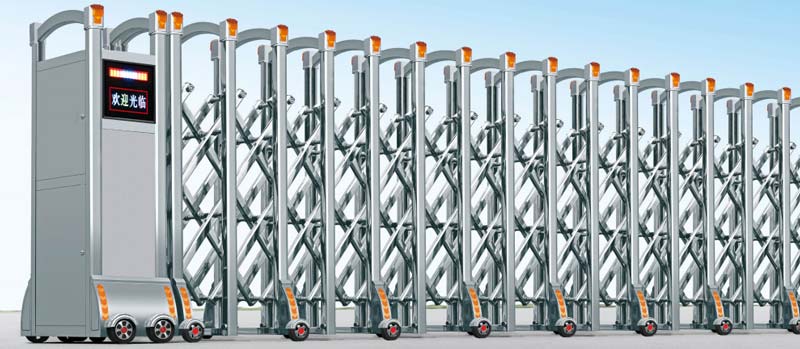 龙腾十一白钢伸缩门